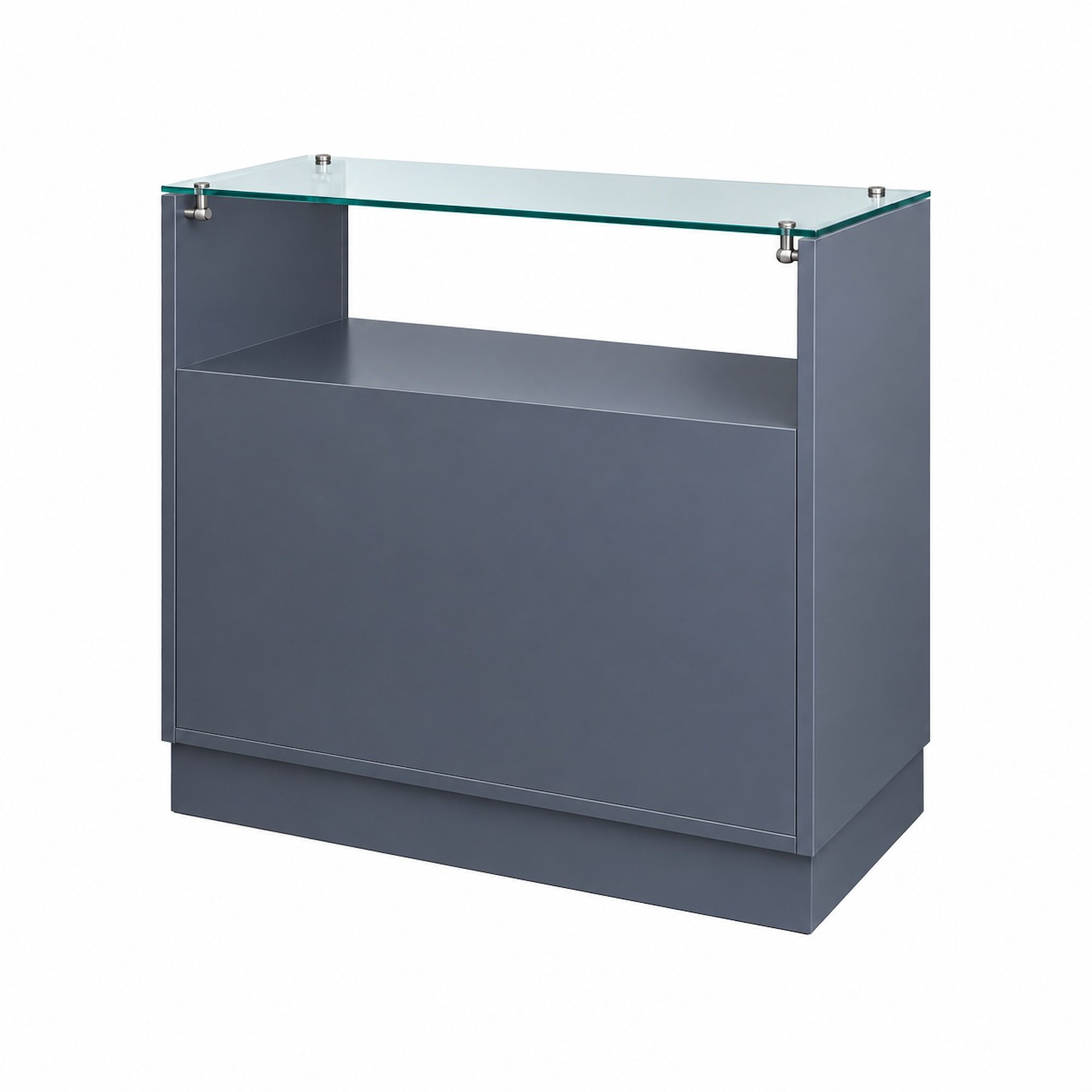 Disk Quick med glastop, antracit