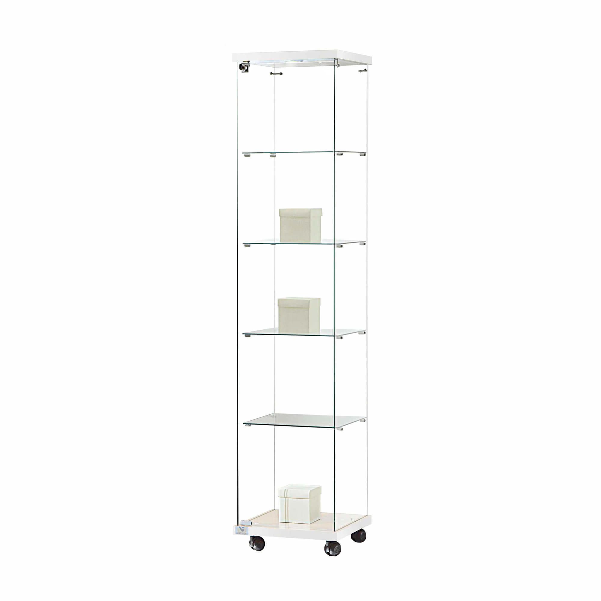Glasvitrine Trento 1L. m/ 1 LED spot, Hvid