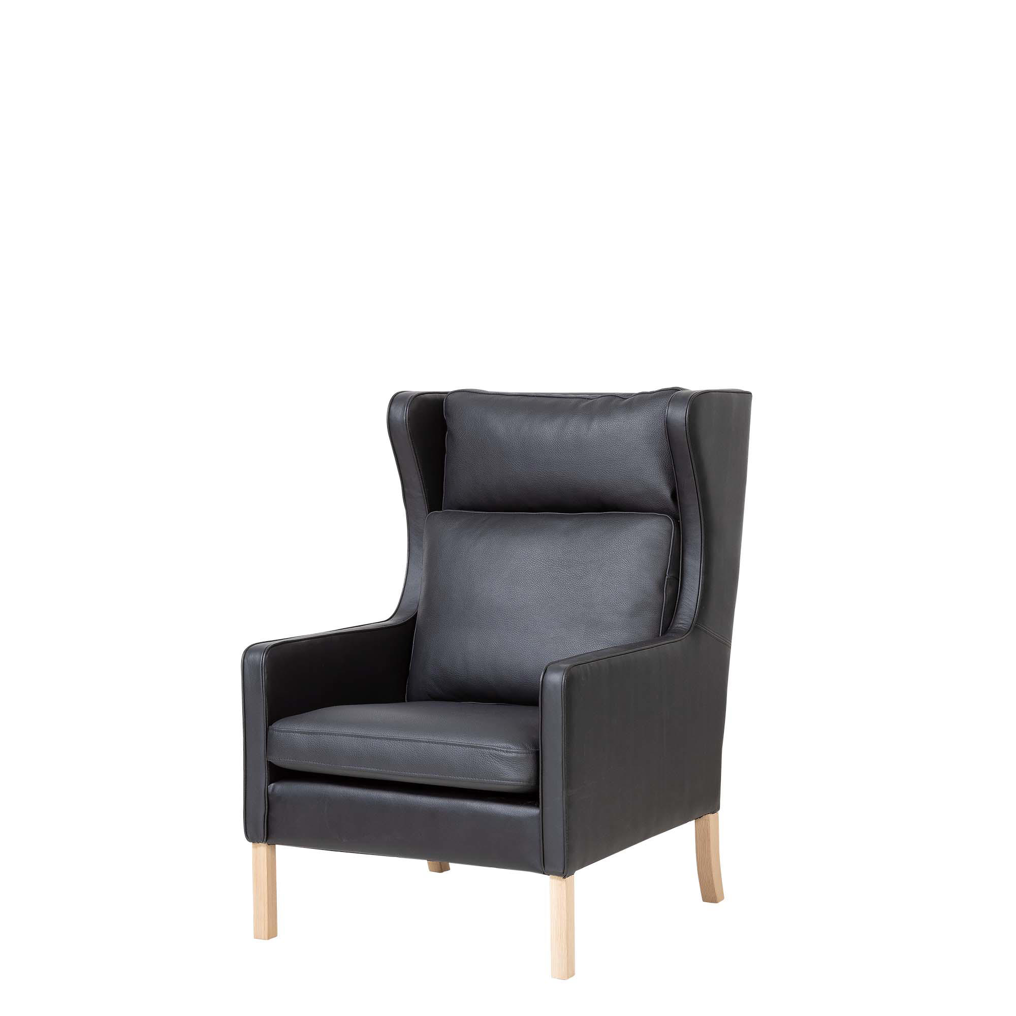 Liverpool Lænestol øreklap sort læder