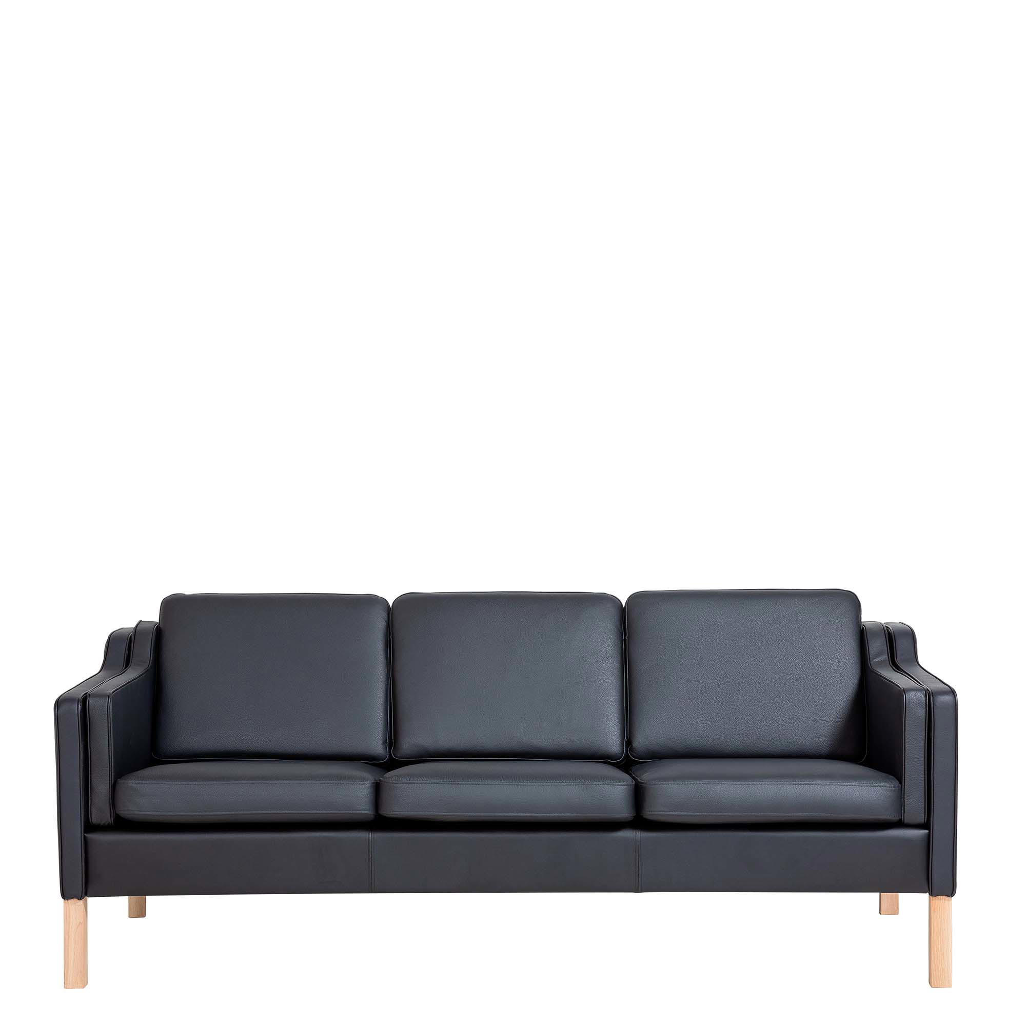 3 pers. sofa Liverpool Lux, Dolaro Læder, sort