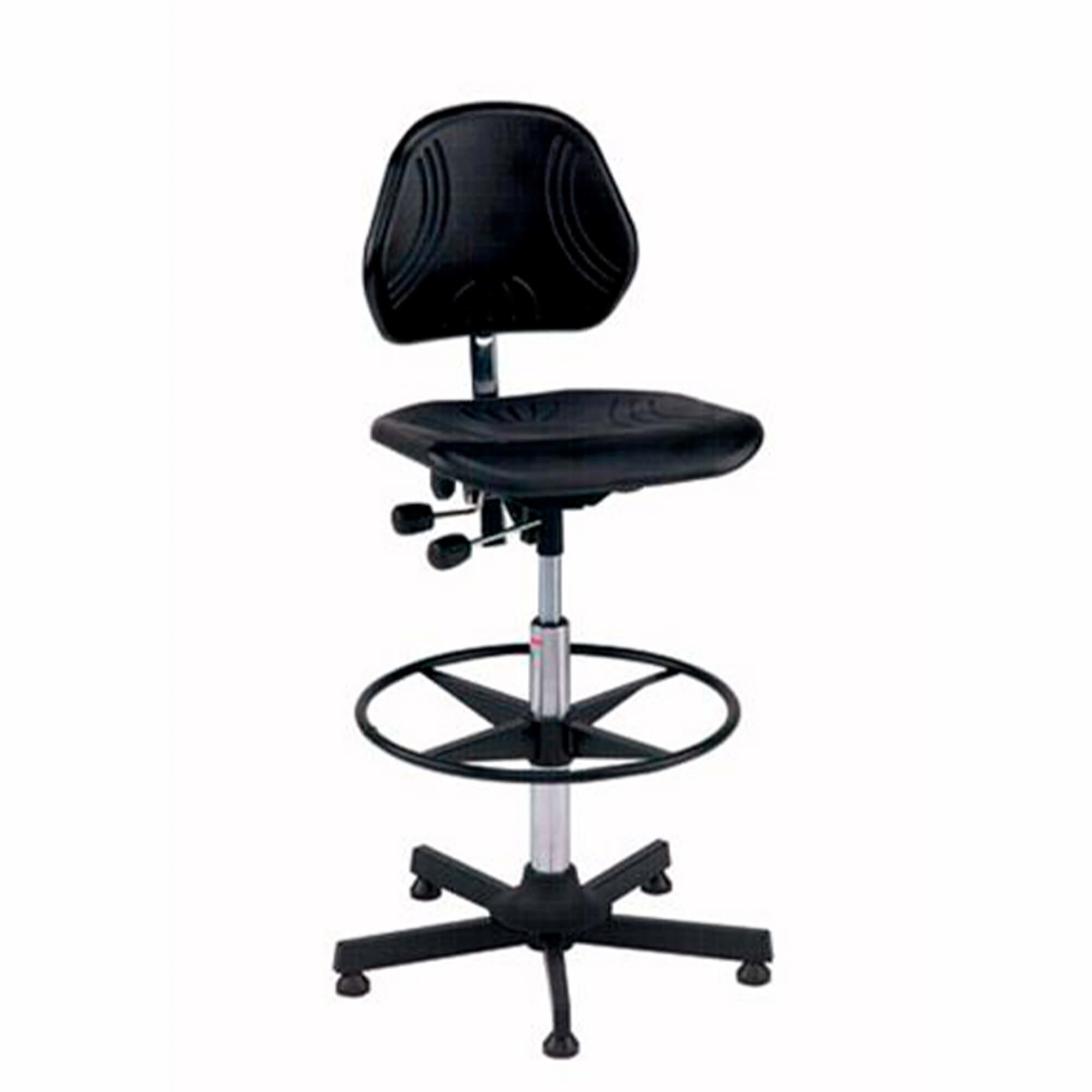 Arbejdsstol Comfort II m. fodring, sort