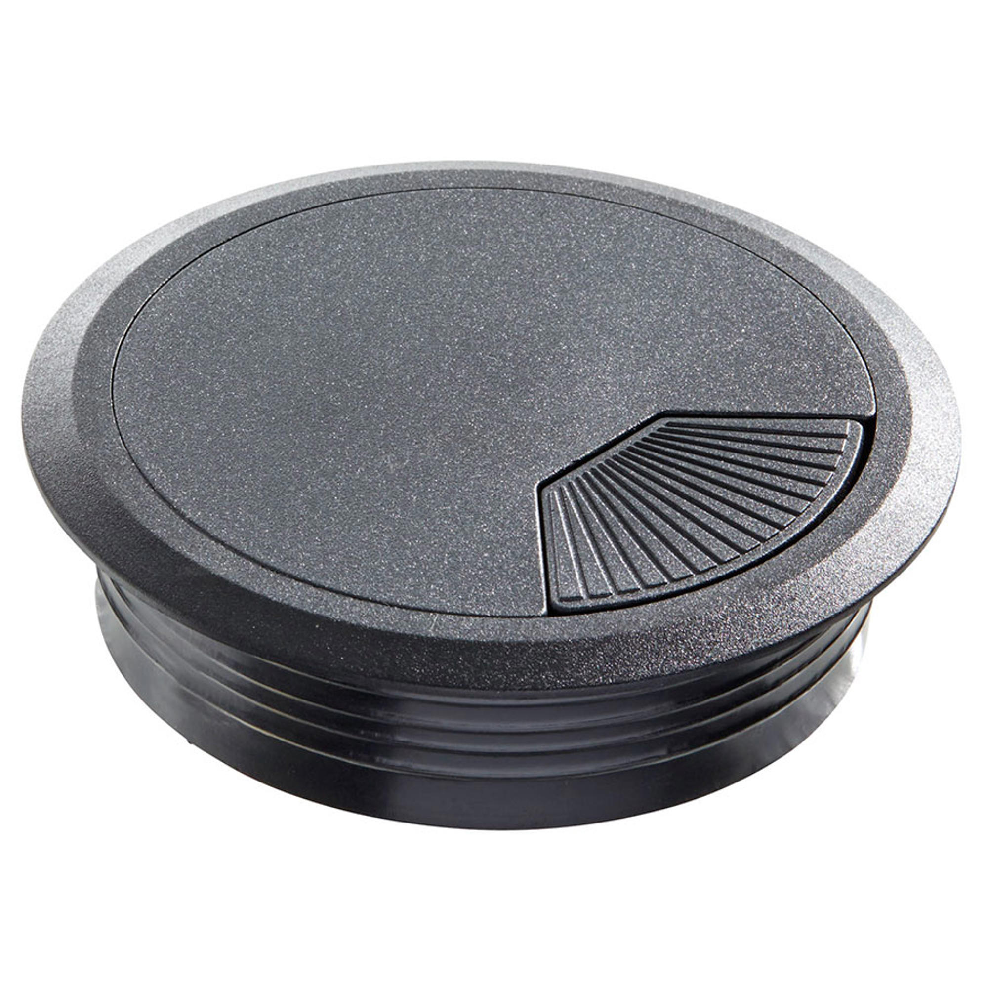 Kabelgennemføring Ø80 mm, sort plast, Sort