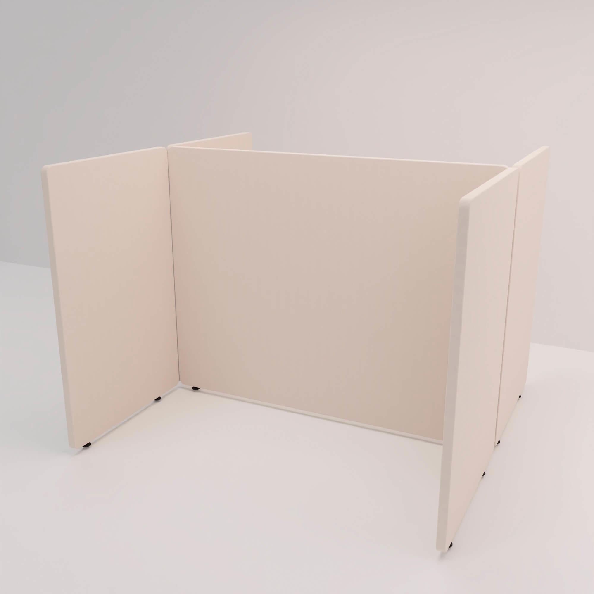 Skærmbås Nordic Light, 2 rum, 180x180 cm, Sand