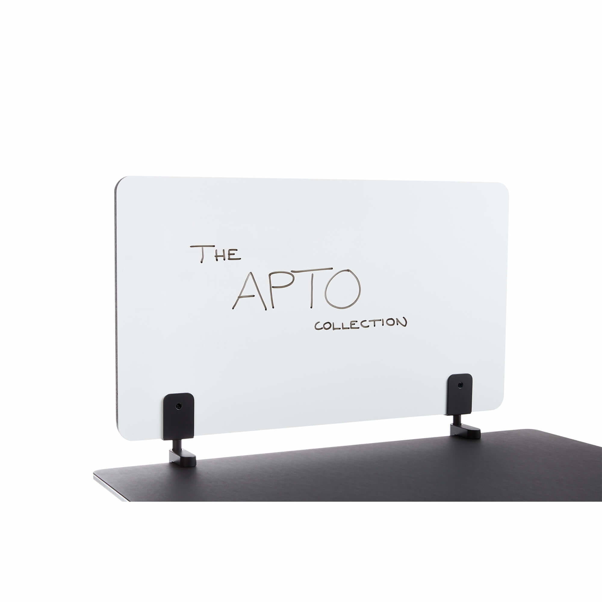 Whitebord sidevæg APTO Clamp, Sort