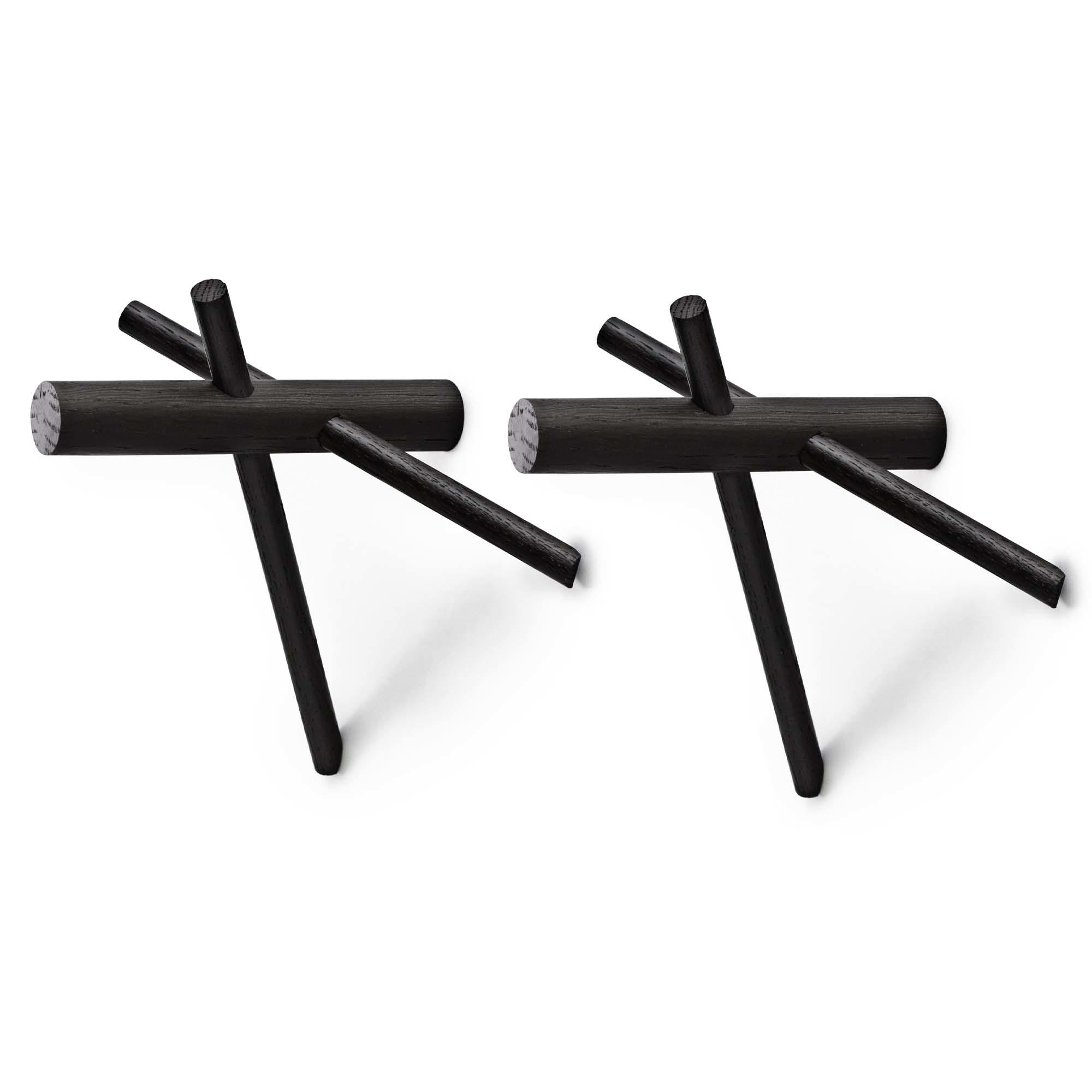 Knager Sticks 2 stk. Eg sort