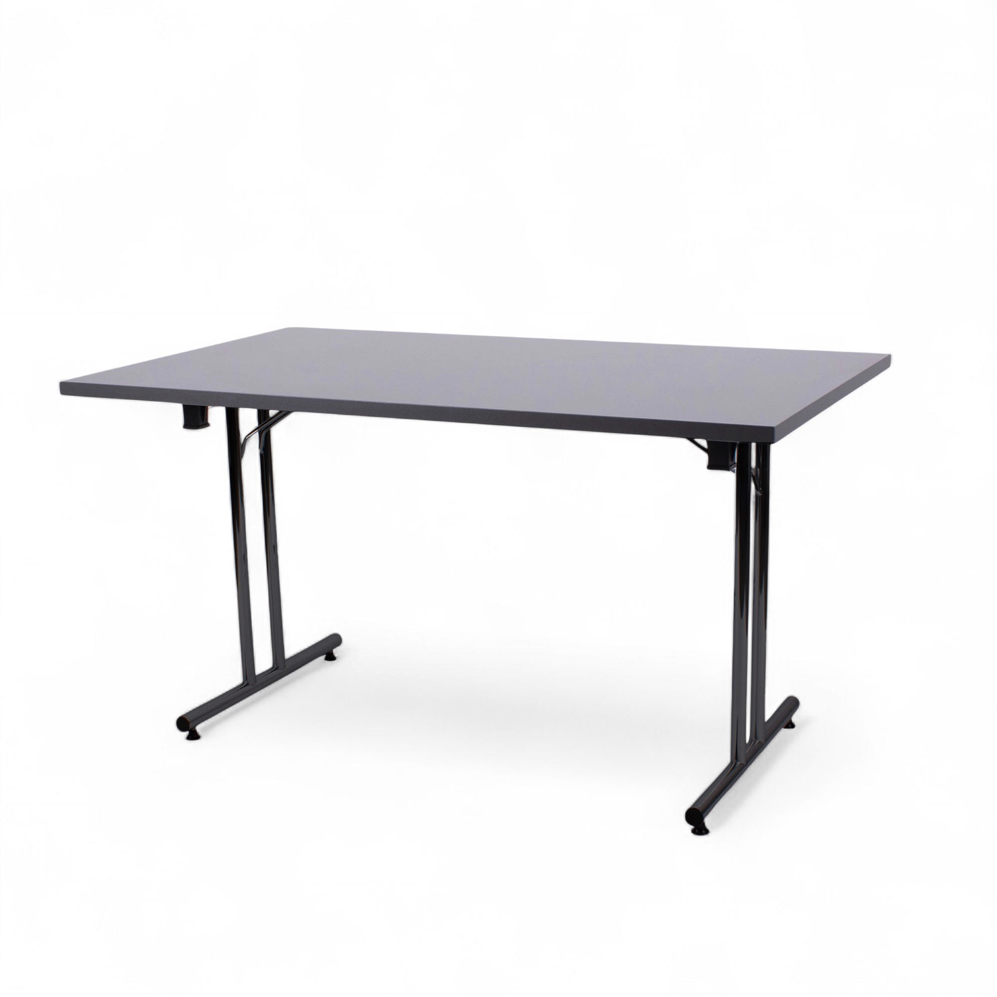 Klapbord Stabelfix Lux II 80x140, sort stel, Antracit