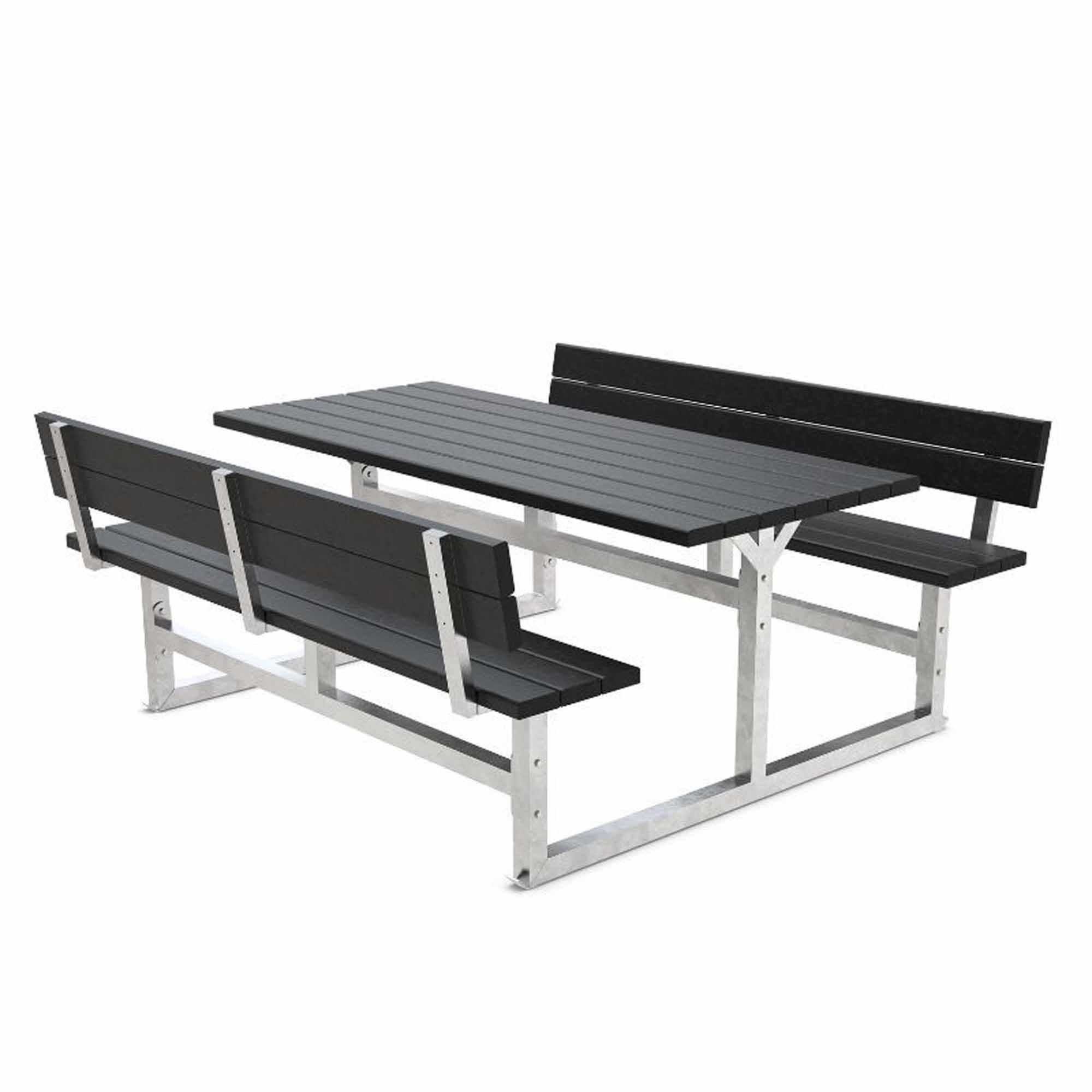 Bordbænkesæt Model 900 180 cm sort