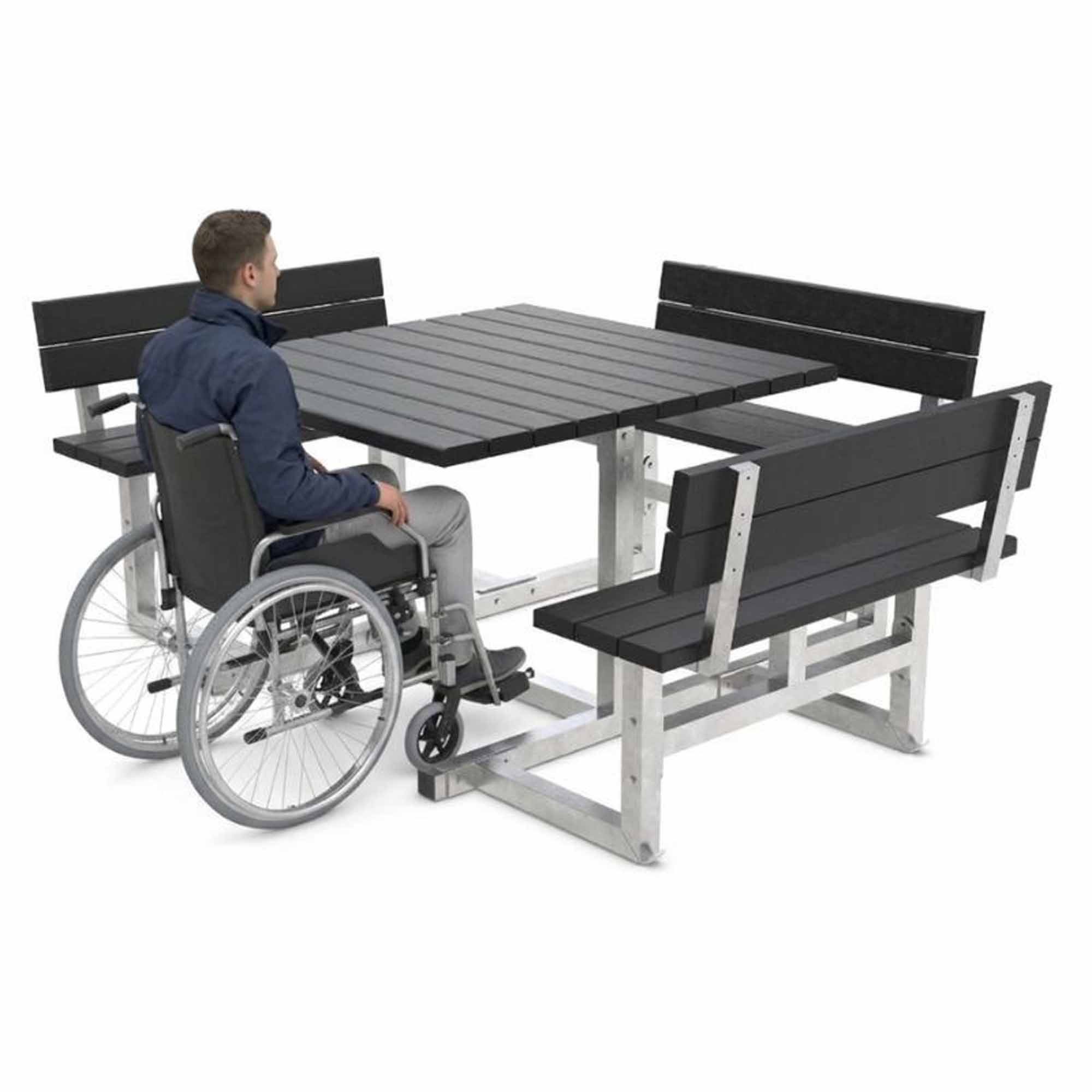 Bordbænkesæt Model 920 HC 216 cm sort