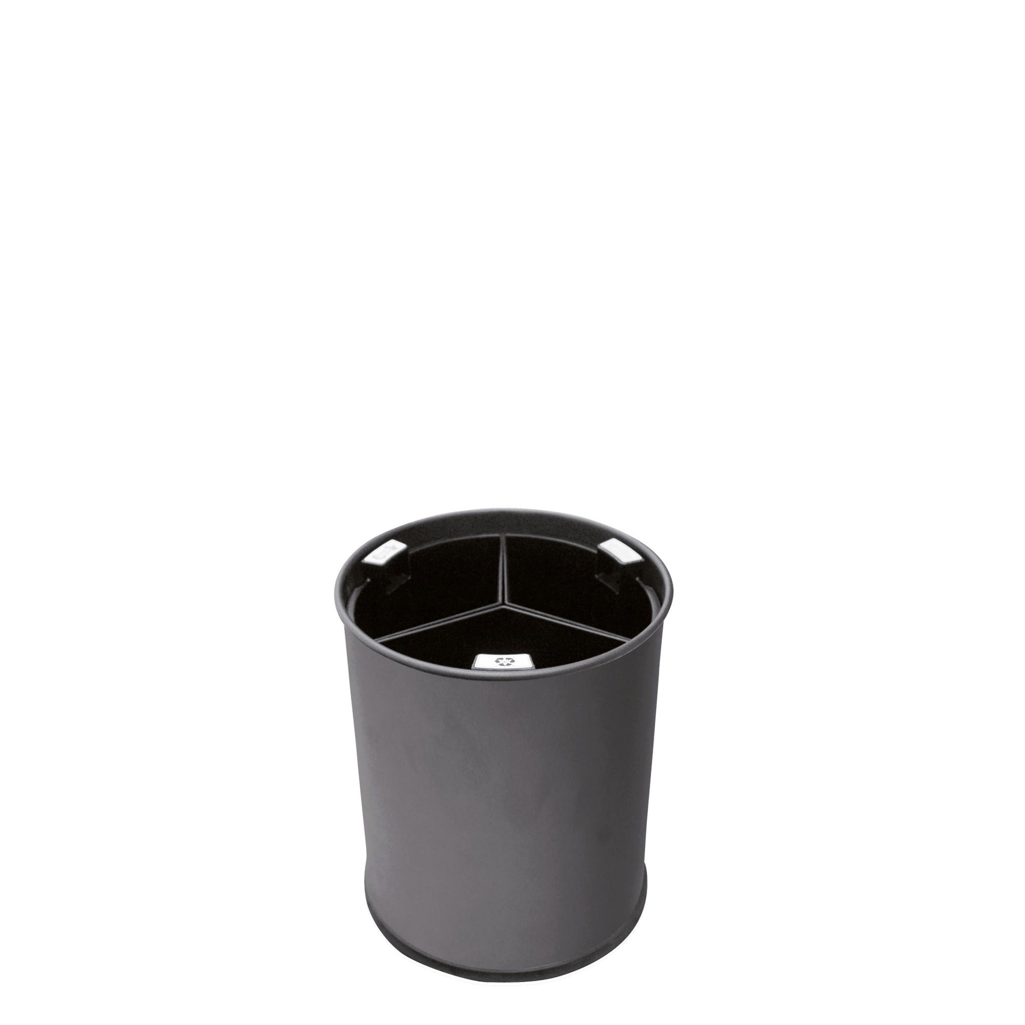 Kildesortering GREEN med 3 rum, 13L, Sort