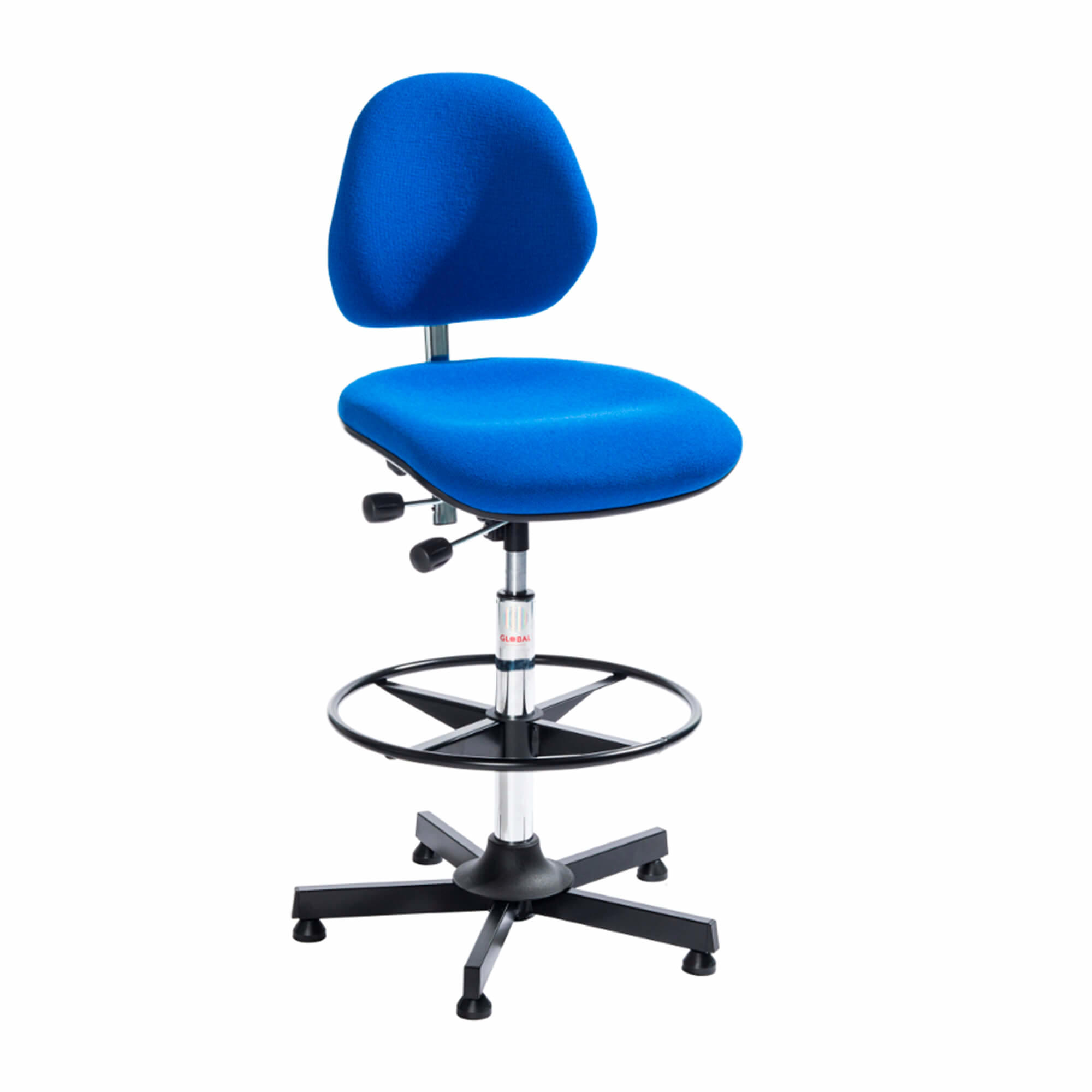 Arbejdsstol Active II med fodring, Blå