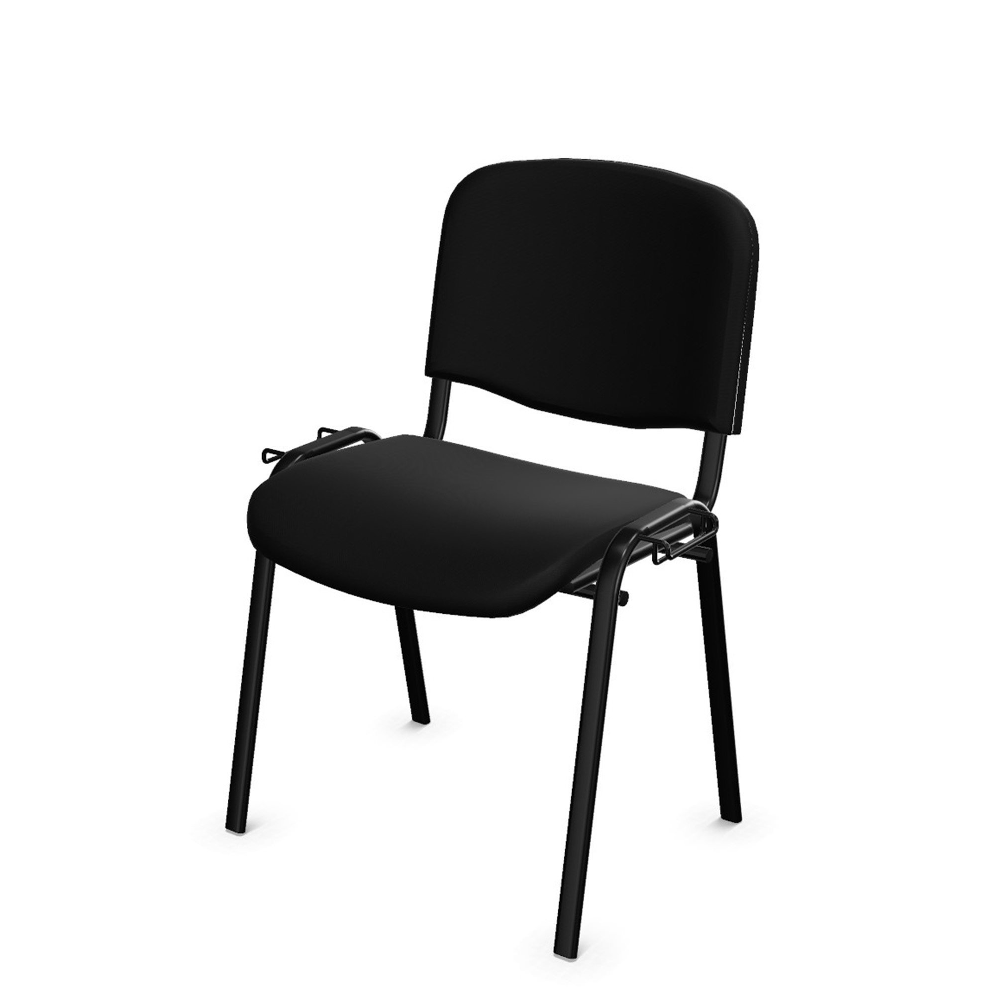 Stabelstol Comfort Link II, sort stel, Sort