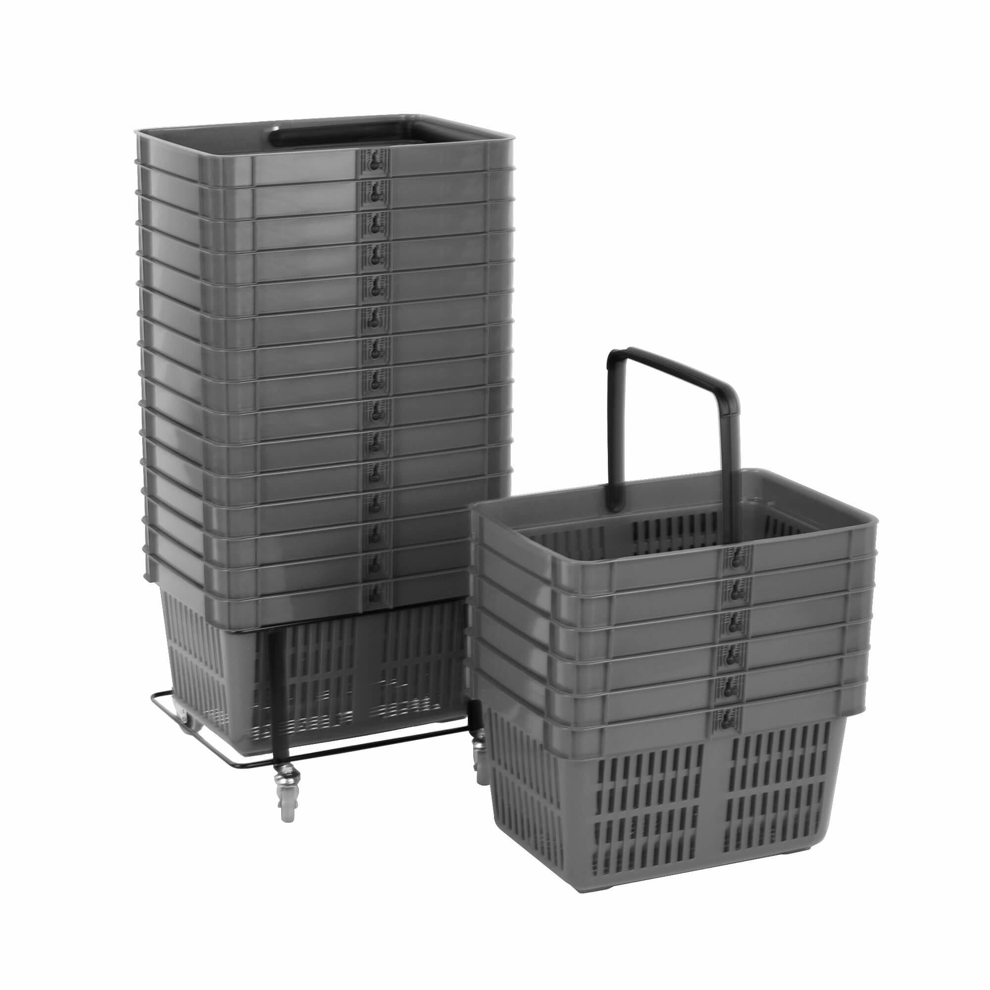 Indkøbskurv 27 liter, 22-stk. + vogn