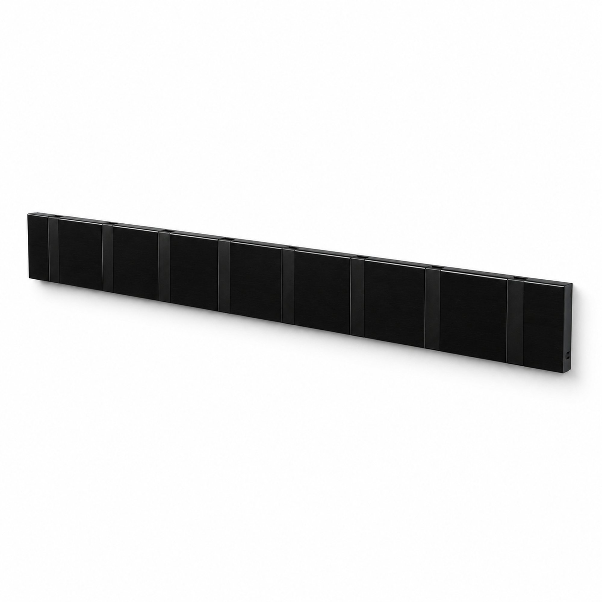 Knagerække, Knax, 8 knager, sort/sort, Sort