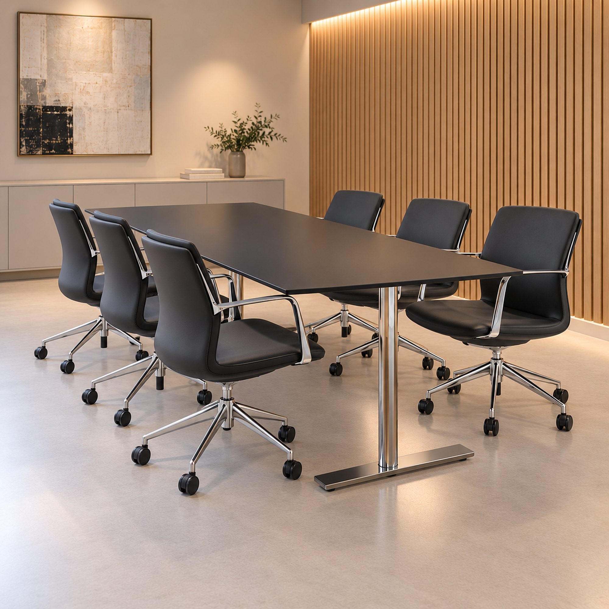 Mødesæt XO Line møde bord + 6 Solea stole