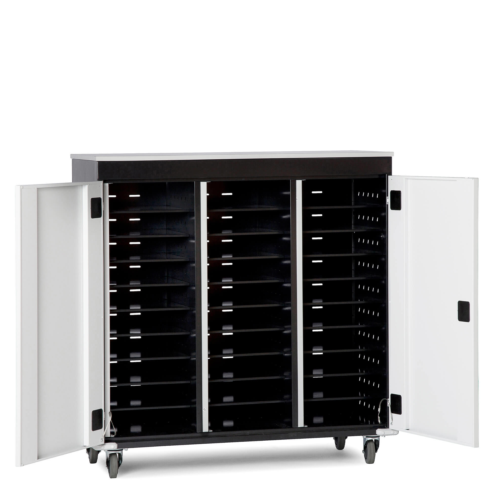 PC-vogn 30 rum med opladning, sort/grå