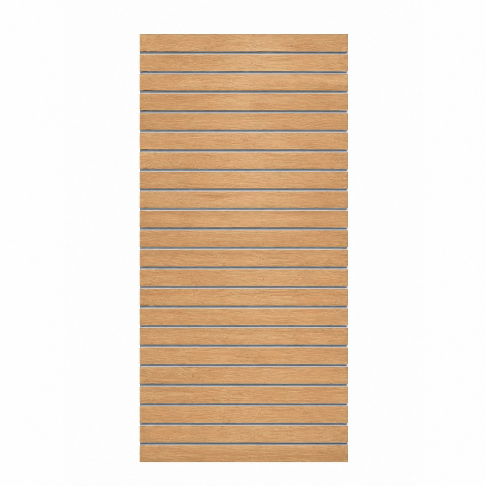 Rillepanel 120x240h cm | 2-delt med alu profiler, 18 mm MDF, Eg