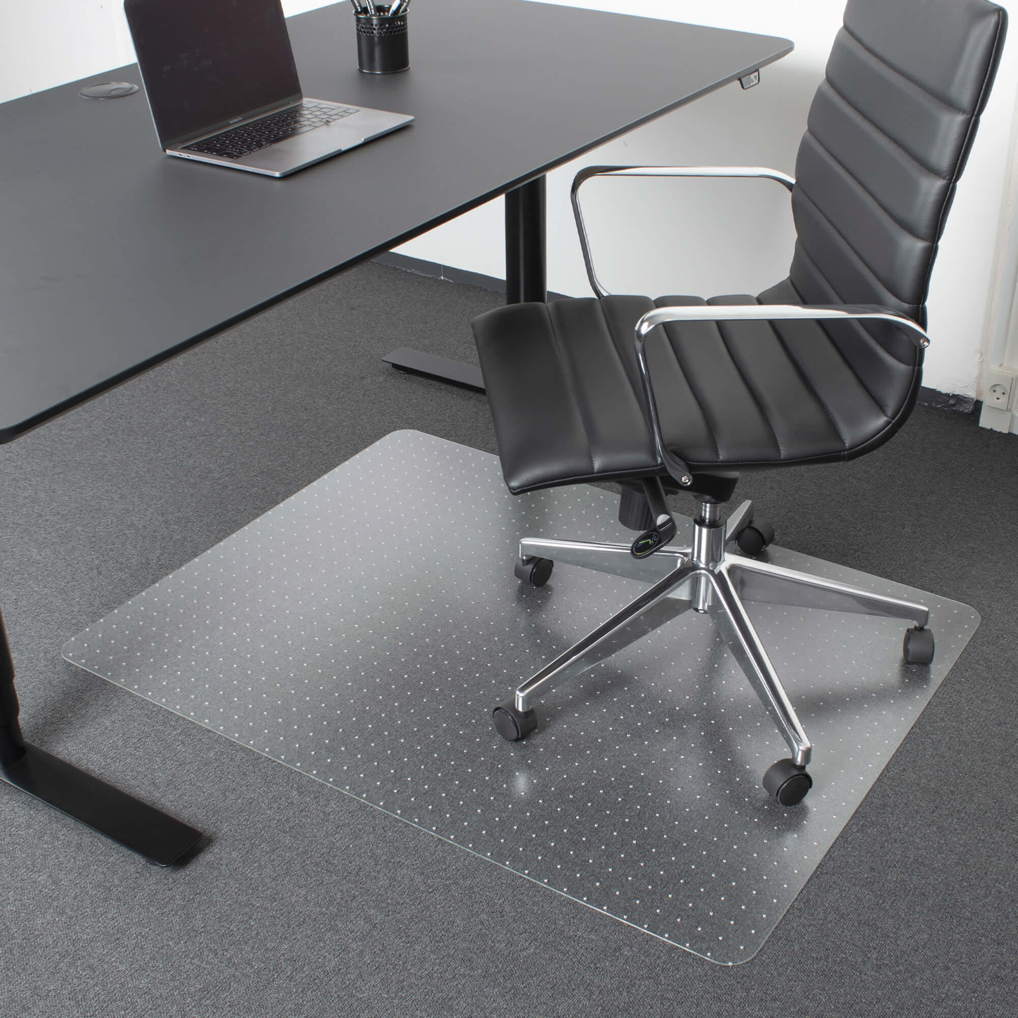 Stoleunderlag Floorlux m/pigge 90x120 cm.